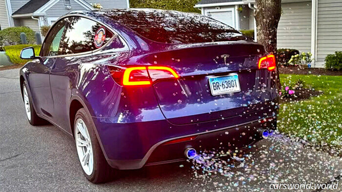 Este Genio Le Está Dando Al Tesla Model Y Un Nuevo Escape Burbujeante | Carscoops